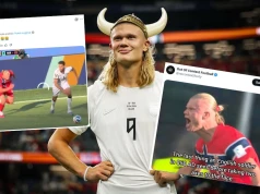 Biegnący Erling Haaland stał się jednym z najpopularniejszych memów mundialu