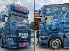 Najnowszy hołd dla filmu „Konwój”: 14-letnia Scania R500 otrzymała kultowy motyw