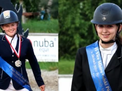 Ola Krzoska i Kinga Krzoska na podium Mistrzostw Polski Północnej Amatorów w skokach przez przeszkody