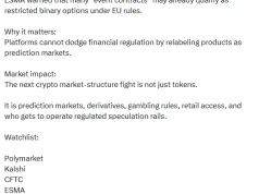 UE chce przykręcić śrubę rynkom predykcyjnym. Polymarket może mieć problem