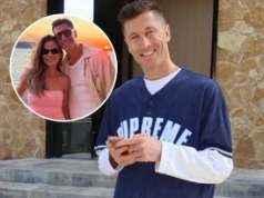 Robert Lewandowski w uścisku z żoną. Takie sceny tuż przed wylotem do USA