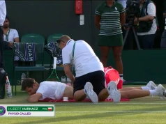 Dramat Huberta Hurkacza na Wimbledonie. Polak dominował, ale musiał poddać mecz