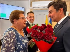 Teresa Misterek z tytułem Zasłużony dla Gminy Chełm Śląski