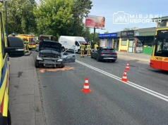 Zderzenie przy Cmentarzu Bródnowskim. Ulica św. Wincentego była zablokowana
