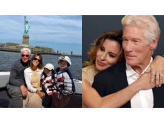 Richard Gere pochwalił się zdjęciem z młodszą o 34 LATA żoną i ich synami. Zyskał przy nich witalność? (FOTO)