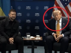 Trump rozsiadł się obok Zełenskiego. Nagle wspomniał o… Nawrockim! „Tak się składa, że…”