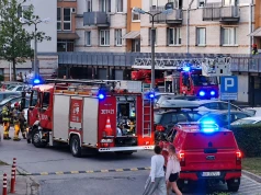 Pożar w bloku na osiedlu Oświecenia w Krakowie