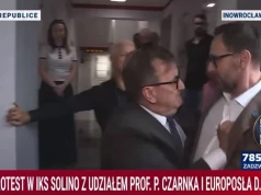 Szokujące sceny w Inowrocławiu. Prezes Solino szarpał europosła PiS. WIDEO