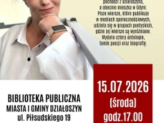 15 lipca w Działoszynie spotkanie z poetką, która pochodzi z tego miasta a mieszka w Gdyni