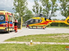 Poważny wypadek z udziałem radiowozu. Na miejscu lądował śmigłowiec LPR