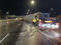 Koniec gigantycznych utrudnień na A4 pod Rzeszowem! Element turbiny wiatrowej usunięty