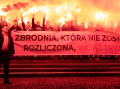 Sławomir Mentzen w Domostawie oddał hołd ofiarom ukraińskiego ludobójstwa