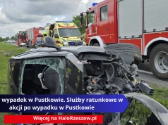 Groźny wypadek w Pustkowie. Służby ratunkowe w akcji po wypadku w Pustkowie