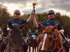 Częstochowscy policjanci na podium. Sukces konnego patrolu w międzynarodowym turnieju