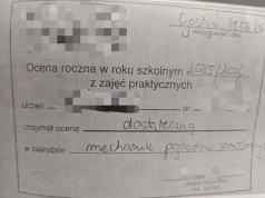 Posłużył się podrobionym dzienniczkiem zajęć praktycznych