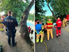 Chciał przepłynąć staw, nie żyje. Tragiczny finał akcji we Wrocławiu