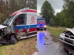 Zderzenie BMW z karetką w Kozim Polu w powiecie radomszczańskim