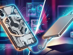 E-atrament na obudowie smartfona i powerbank o grubości 6 milimetrów