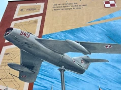 MIGa z Pułanek nie ocalono, ale przypomina o nim mural. Tak chcieli mieszkańcy