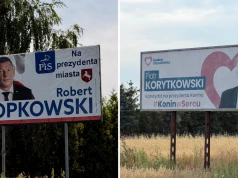 Polityczny bilbord przy drodze. Radny twierdzi, że to "sygnał od Boga"
