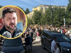 Tysiące ludzi wyszły na ulice Kijowa. Protest po decyzji Zełenskiego