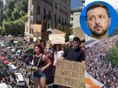 Ukraińcy protestują w Kijowie po tym, jak Zełenski odwołał ministra obrony