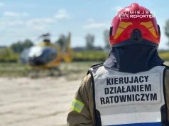 Nastolatka przewróciła się na hulajnodze elektrycznej. Na miejsce przyleciał śmigłowiec LPR