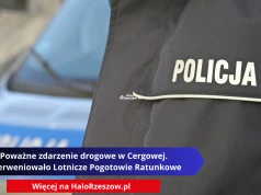 Poważne zdarzenie drogowe w Cergowej. Interweniowało Lotnicze Pogotowie Ratunkowe