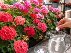 Jak uratować pelargonie w lipcu? Podlej je miksturą z 1 tabletką