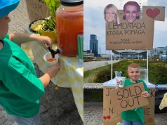 Szymonek sprzedawał w centrum lemoniadę, by świętować "najgorętszy news tego lata!". Tak zbiera na leczenie