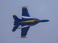 Pilot Blue Angels nastraszył plażowiczów. Kary nie będzie