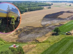 Pożar kombajnu i 2 hektarów pola w Trzciance. Strażacy w akcji na Mazowszu