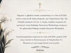 Pogrążeni w głębokim smutku zawiadamiamy, że w wieku 86 lat, zmarł Andrzej Koperski