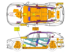 BMW iX3 z akumulatorem 12 V w kabinie (LFP), Tesla Cybercab z anteną Starlink. Dwa przykłady integracji