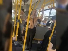 Wideo o „pijanym Ukraińcu” w autobusie najprawdopodobniej nagrano w Rosji
