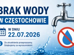 Brak wody w Częstochowie w dniu 22.07.2026