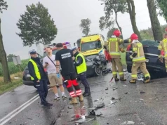 Trzy osoby poszkodowane. Zderzyły się trzy samochody