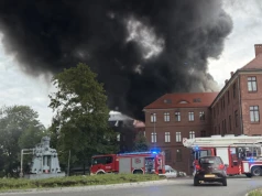 Ogromny pożar w Chorzowie. Kłęby czarnego dymu widoczne z kilku kilometrów