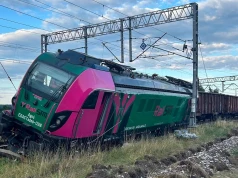 W Zagnańsku wykoleiła się lokomotywa