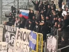 Skandal w Lublinie! Polacy na sektorze z rosyjską flaga na meczu Ukraińców