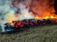 Spłonął stóg w Gminie Zagórów