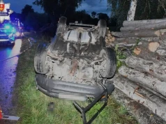 Tragiczny wypadek w Borowicy. 34-letni kierowca zginął mimo długiej reanimacji