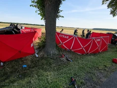 Śmiertelny wypadek na DK74 w Wójcinie. Nie żyje dwoje dzieci