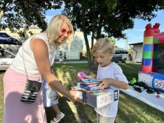 Strażacki piknik dla mieszkańców w Dobrzelowie. Było i smacznie i do tańca