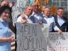 Protestowali wobec Lewicy. Czarzasty zdumiał gestem