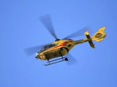 Wypadek z udziałem motocyklisty w Gorzyczkach. Lądował śmigłowiec LPR. Ul. Raciborska całkowicie zablokowana. Trwa akcja ratunkowa