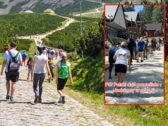 Tłumy w górach w weekend. Pokazali nagranie z Karpacza