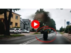 Niebezpieczna sytuacja na jednej z ulic Gostynia. Nikt nie wiedział, co się wydarzy.