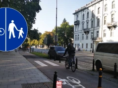 Moja koleżanka dostała mandat 300 zł za jazdę rowerem po chodniku. "Kasia, nie za szybko?"