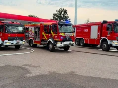 Interwencja straży pożarnej na stacji paliw w powiecie ciechanowskim